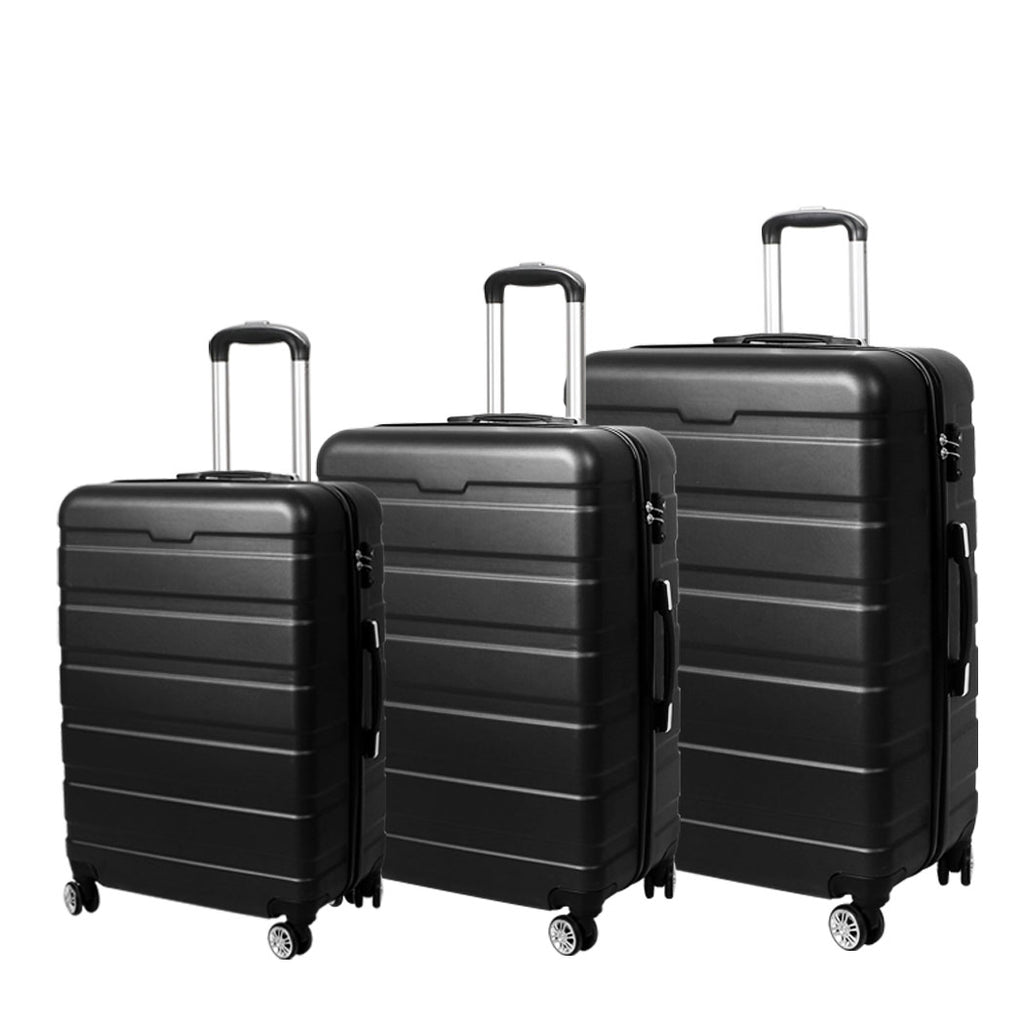 Slimbridge 3PC Luggage sets Suitcase Black-1954802816467996672