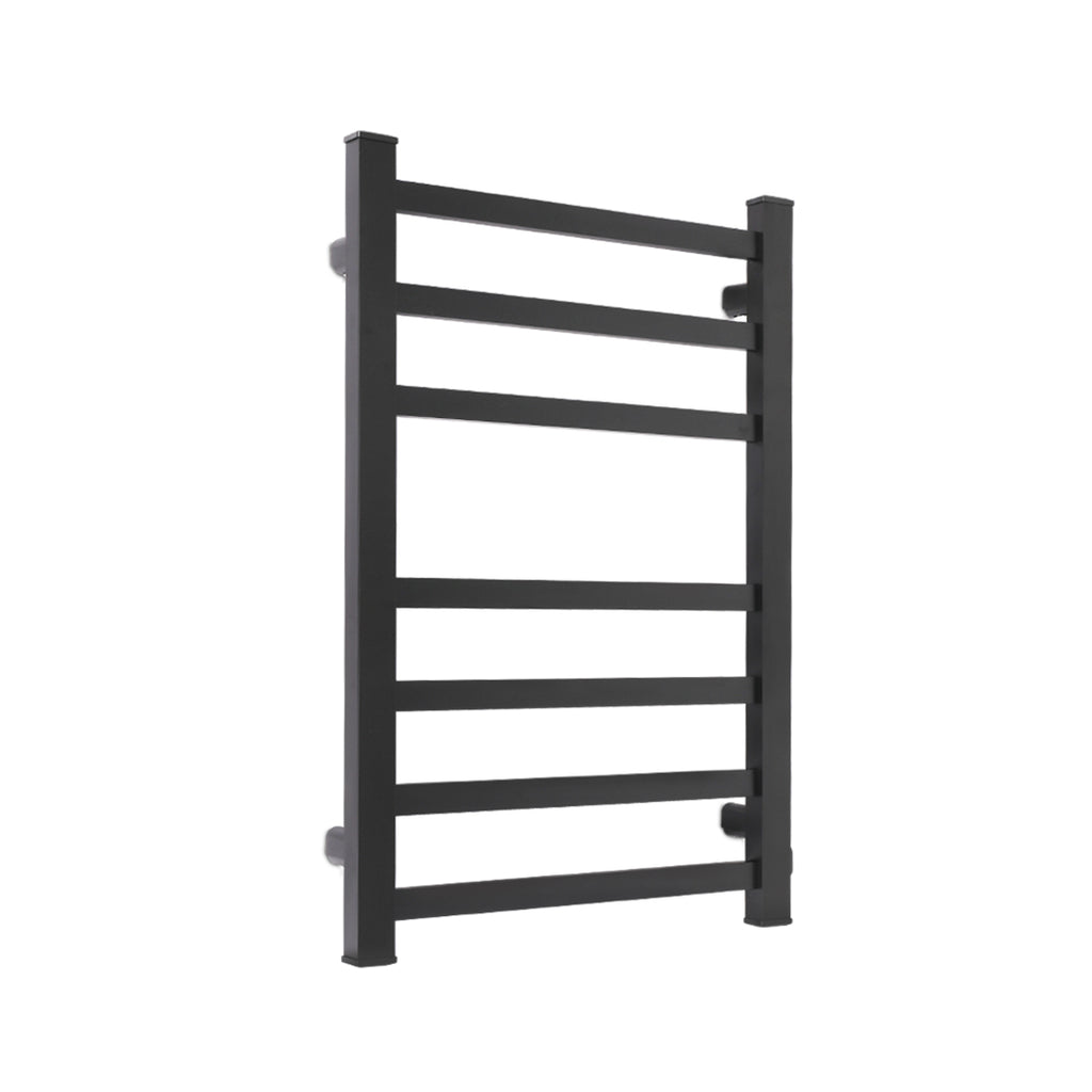 Heated Towel Rail Warmer Rack Wall Mounted Black-1954802747891126272