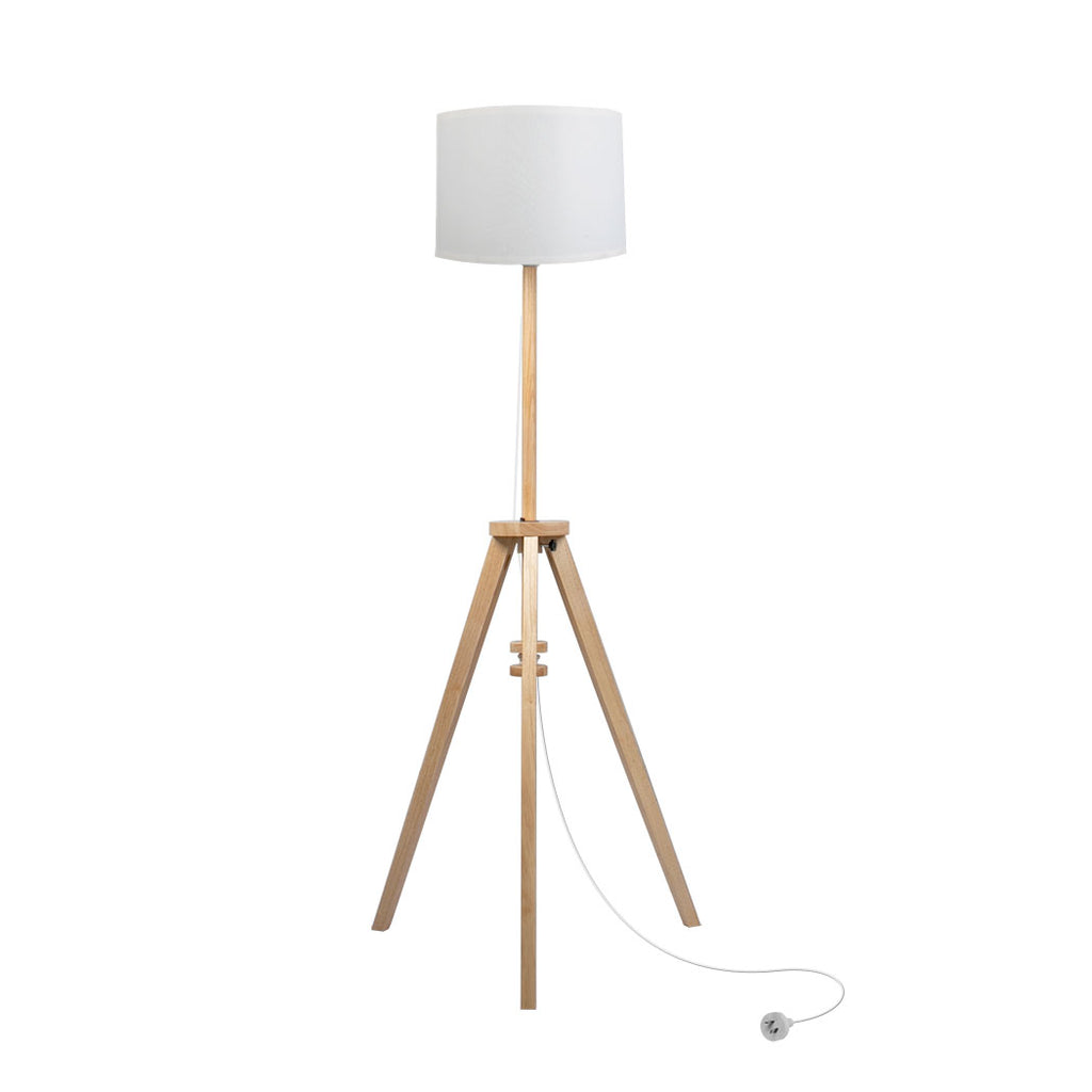 EMITTO Tripod Floor Lamp Wooden Modern Natural-1963748915610259457