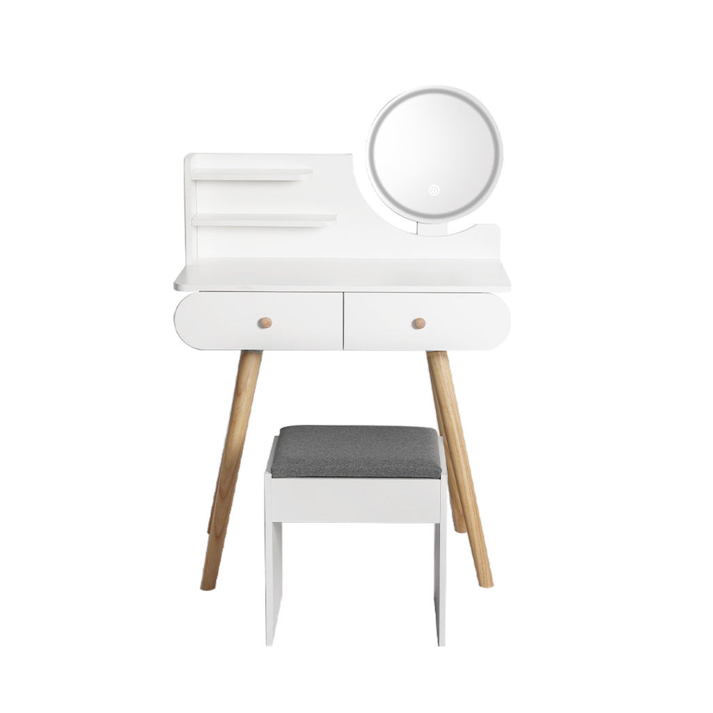 Levede Dressing Table Stool LED Mirror-1954802331015057409