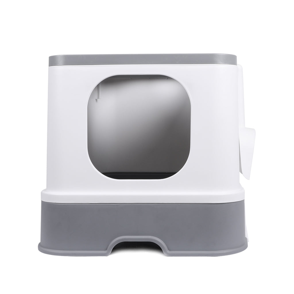 PaWz Cat Litter Box Fully Enclosed Kitty Grey-1954802512418705409
