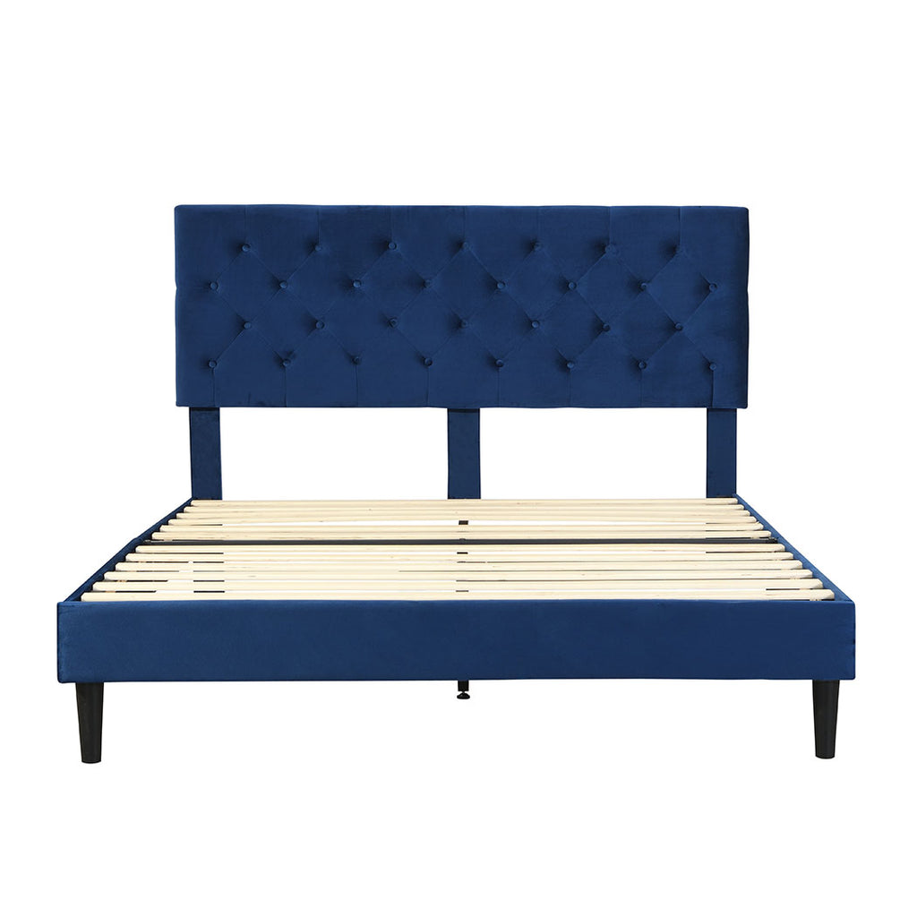 Levede Bed Frame Queen Size Mattress Blue-1954802930318184449