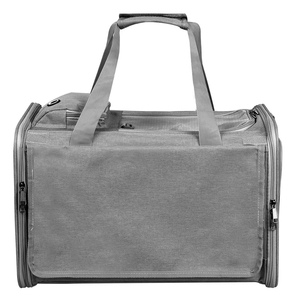 Pawz 3 in 1 Pet Soft Crate Dog Cat Carrier XL Size Grey-1954802466411384833