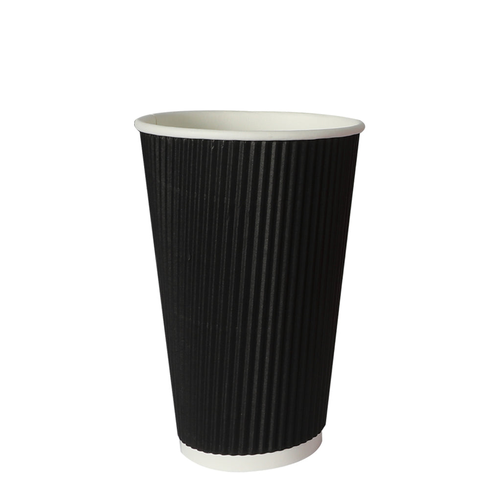 500 Pcs 16oz Disposable Takeaway Coffee Black-1954802896562425857