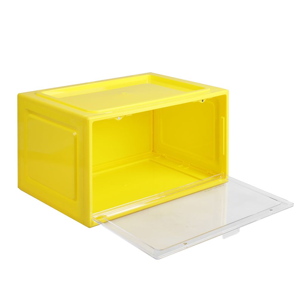 Stacked Sneaker Display Case Clear Shoe Yellow-1954802602273280001