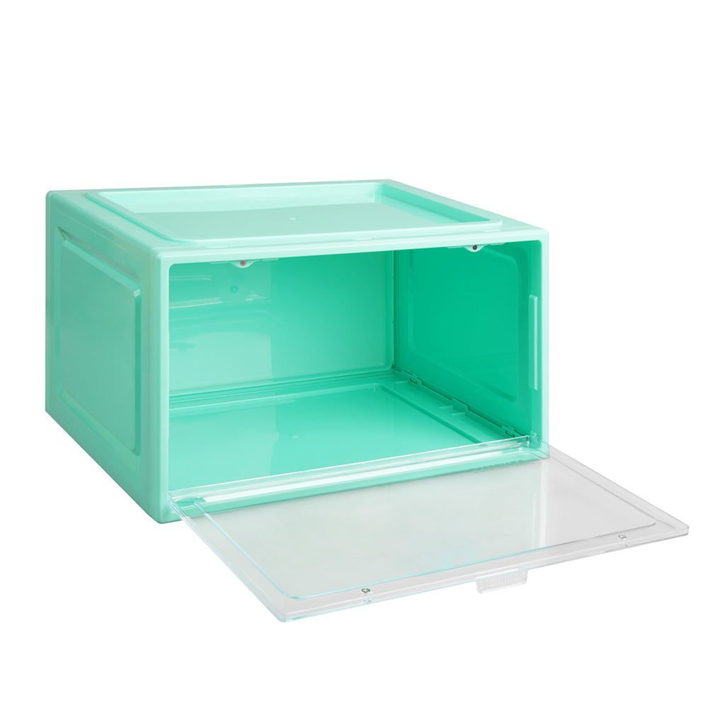 Stacked Sneaker Display Case Stackable Cyan-1954802601912569857