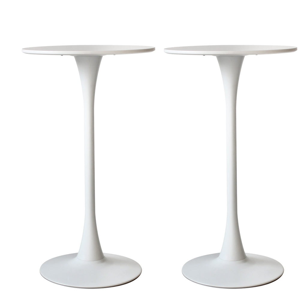 Levede 2x Round Bar Table Pub Tables White-1954802994746888193