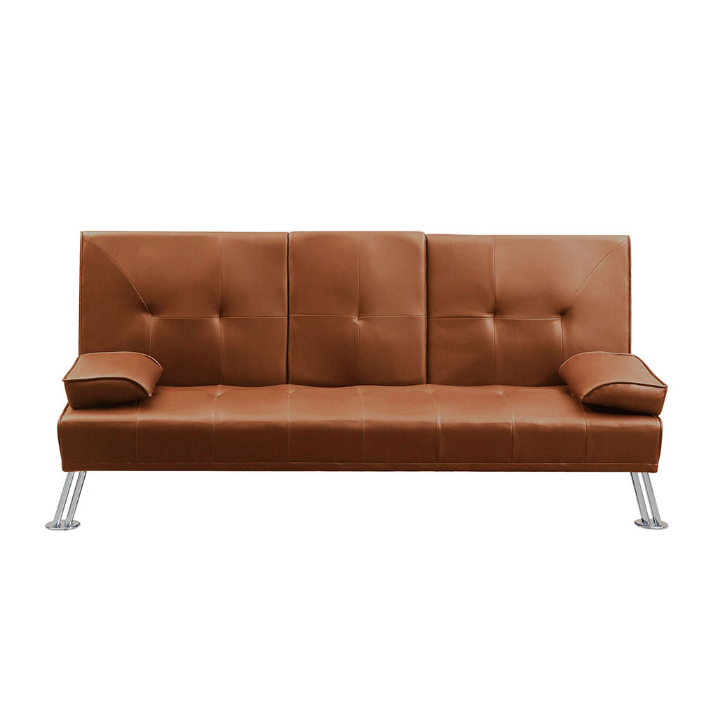 Levede Sofa Bed Adjustable Recliner Brown-1954803010827849729