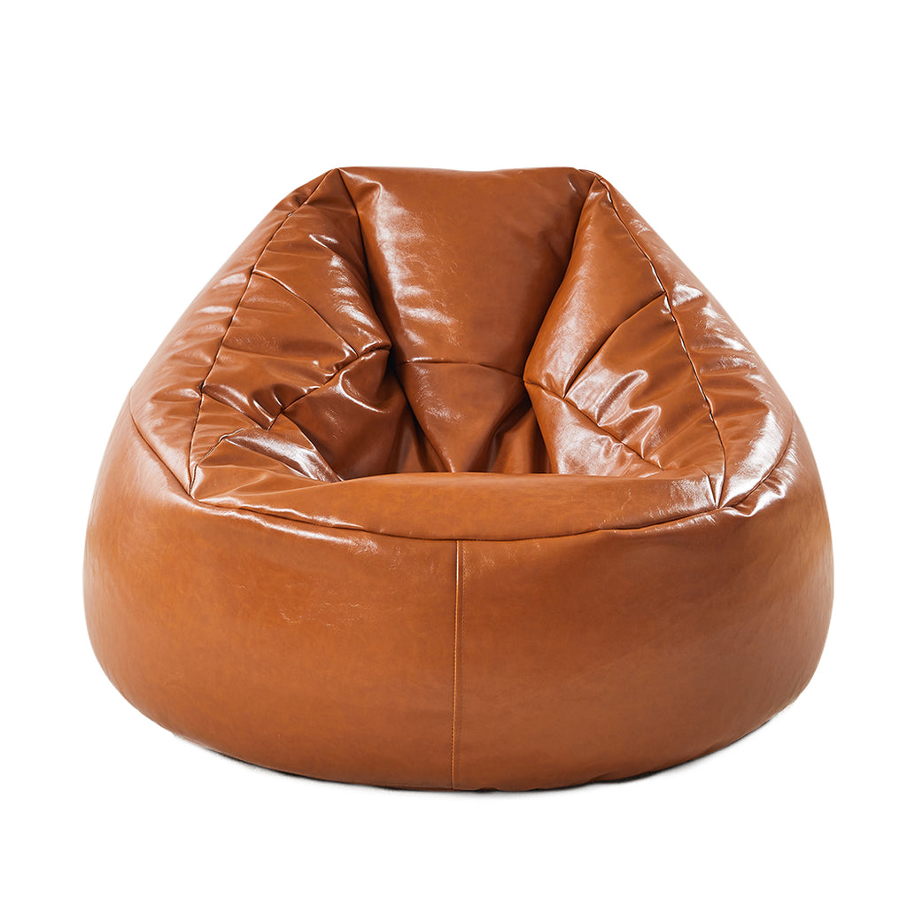 Marlow Bean Bag Chair Cover PU Couch Tan-1966287382567325697