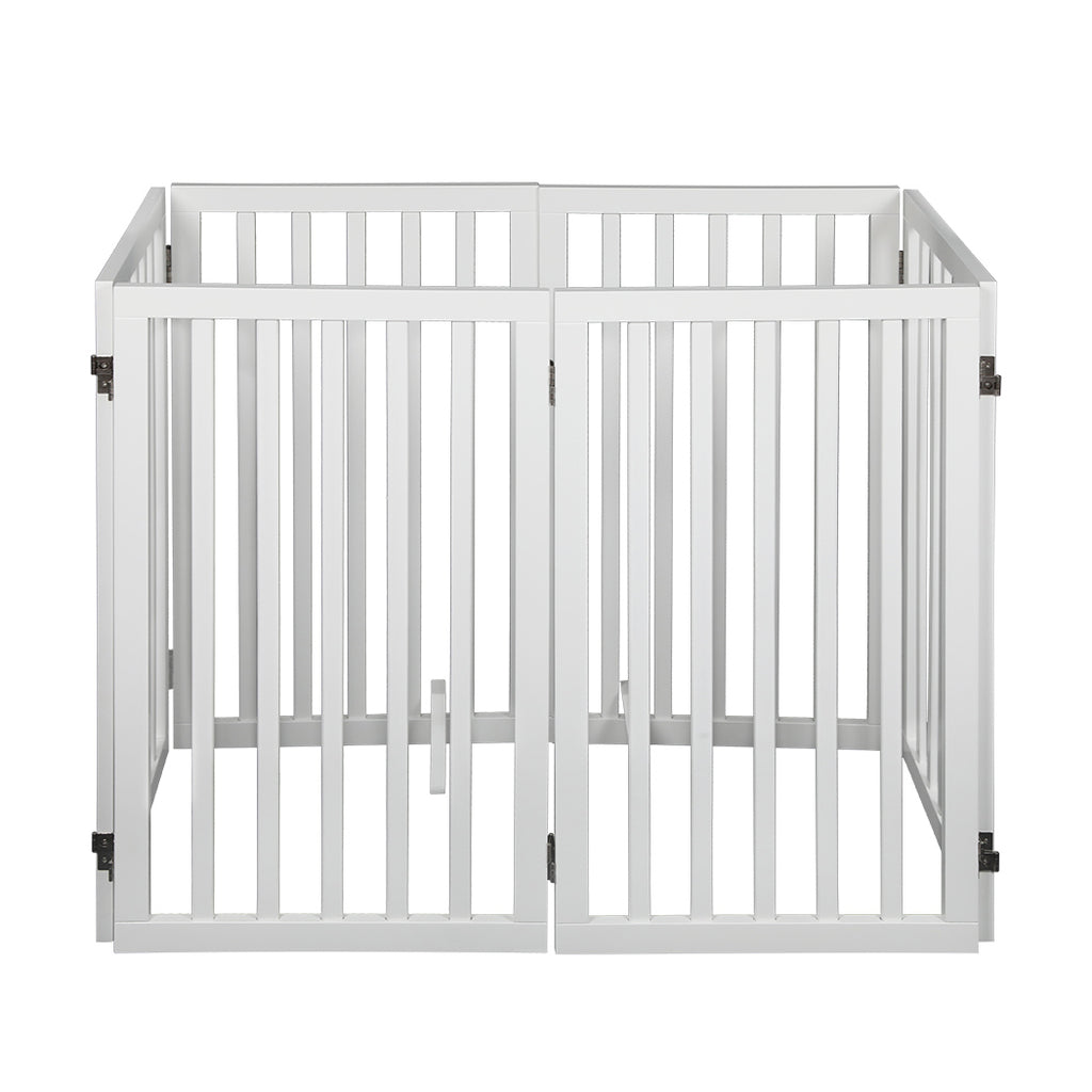 PaWz Wooden Pet Gate Dog Fence Safety White 10 Pack-1954802529925730305
