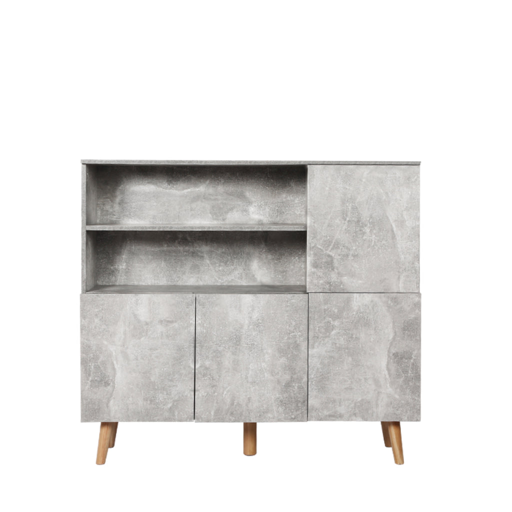 Levede Buffet Sideboard Storage Cabinet Grey-1954802985011908609