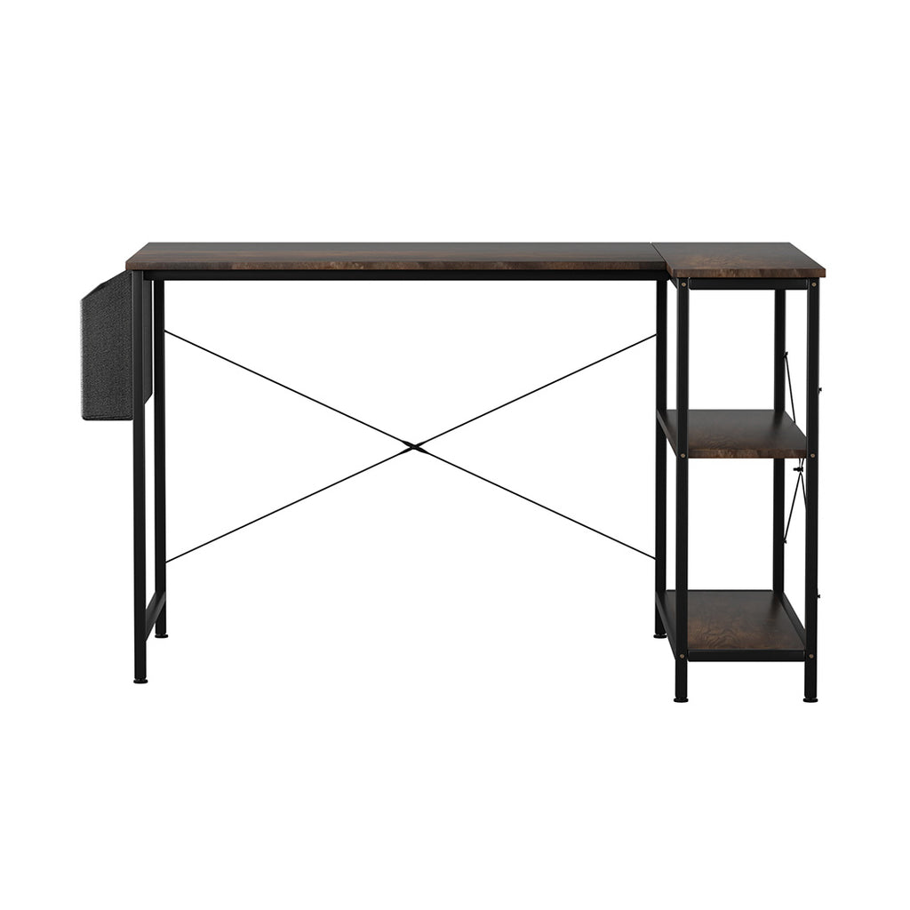Levede L Shaped Computer Desk Corner Desk Brown-1954802381891964929
