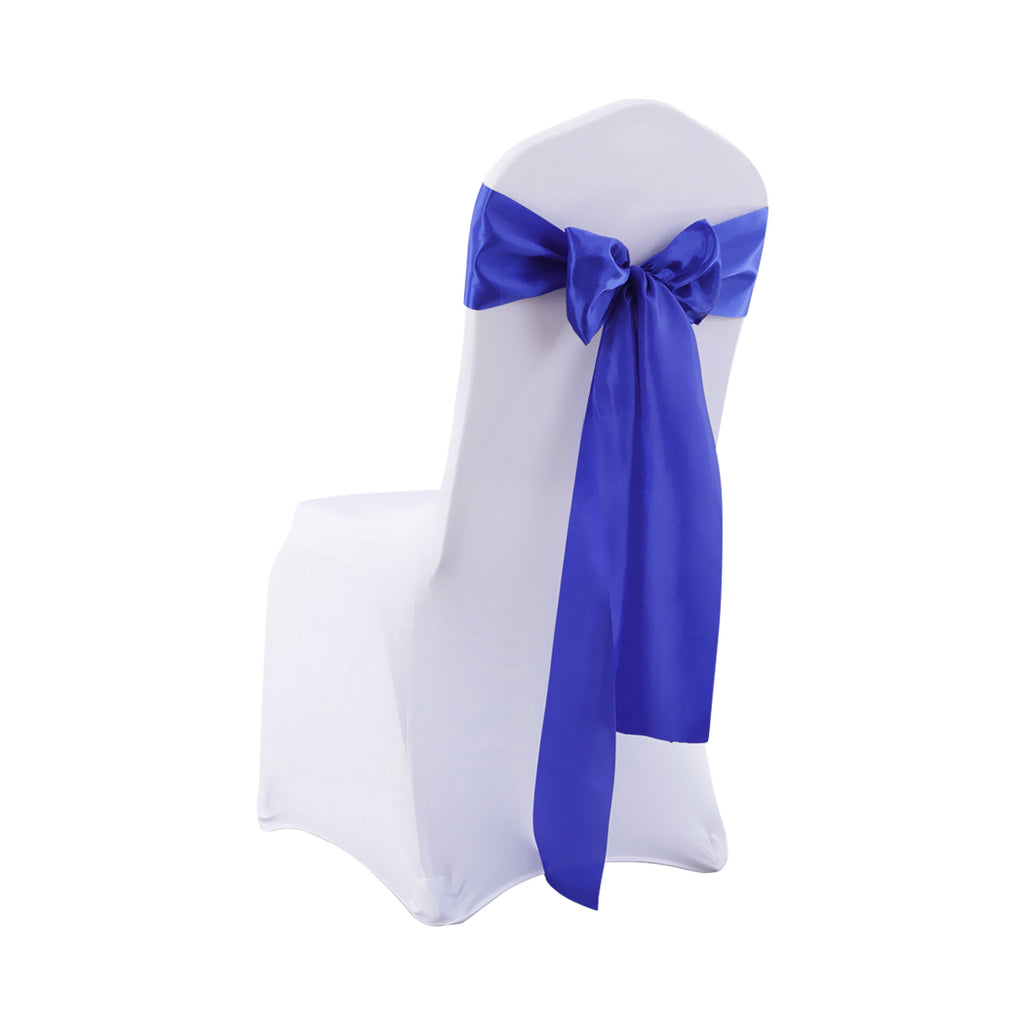Multicoloured Chair Sashes Fabric Covers Navy-1954802695449743361