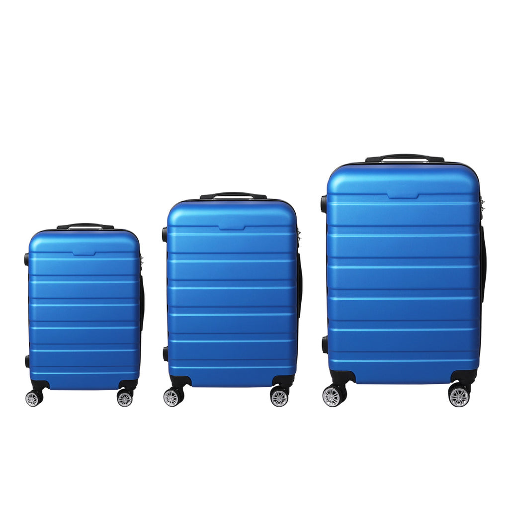 Slimbridge 3PC Luggage sets Suitcase Blue-1954802816736432129