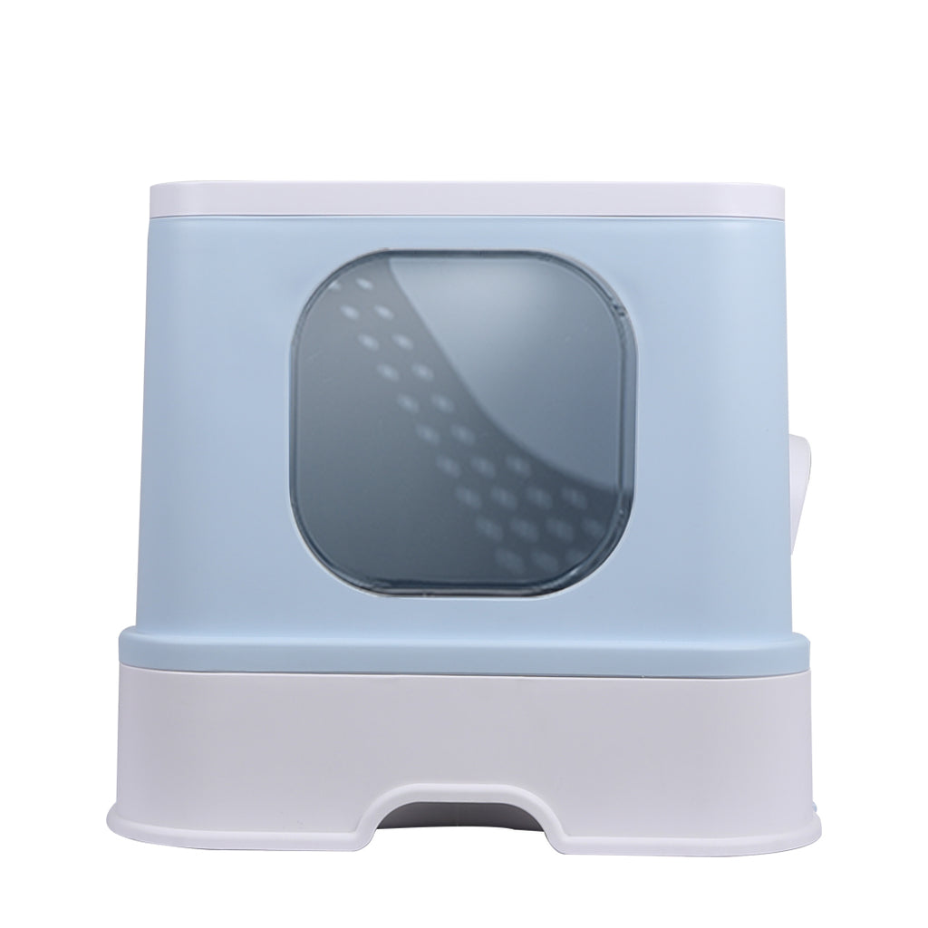 PaWz Cat Litter Box Fully Enclosed Kitty Blue-1954802511995080705