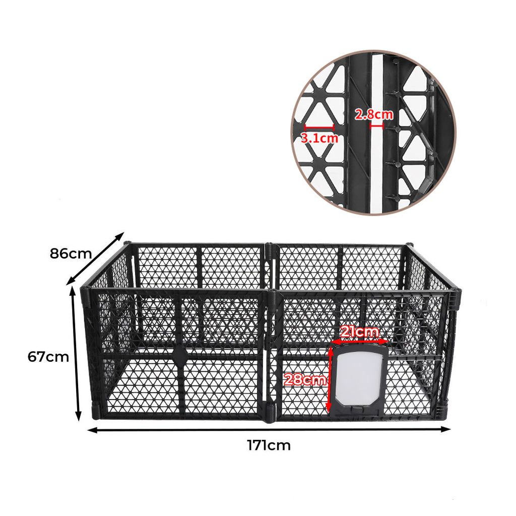 PaWz Pet Playpen Folding Dog Plastic M Medium-1954802538251423746