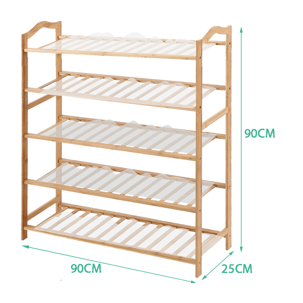 Levede Shoe Rack Bamboo Storage Wooden-1954802689313476610