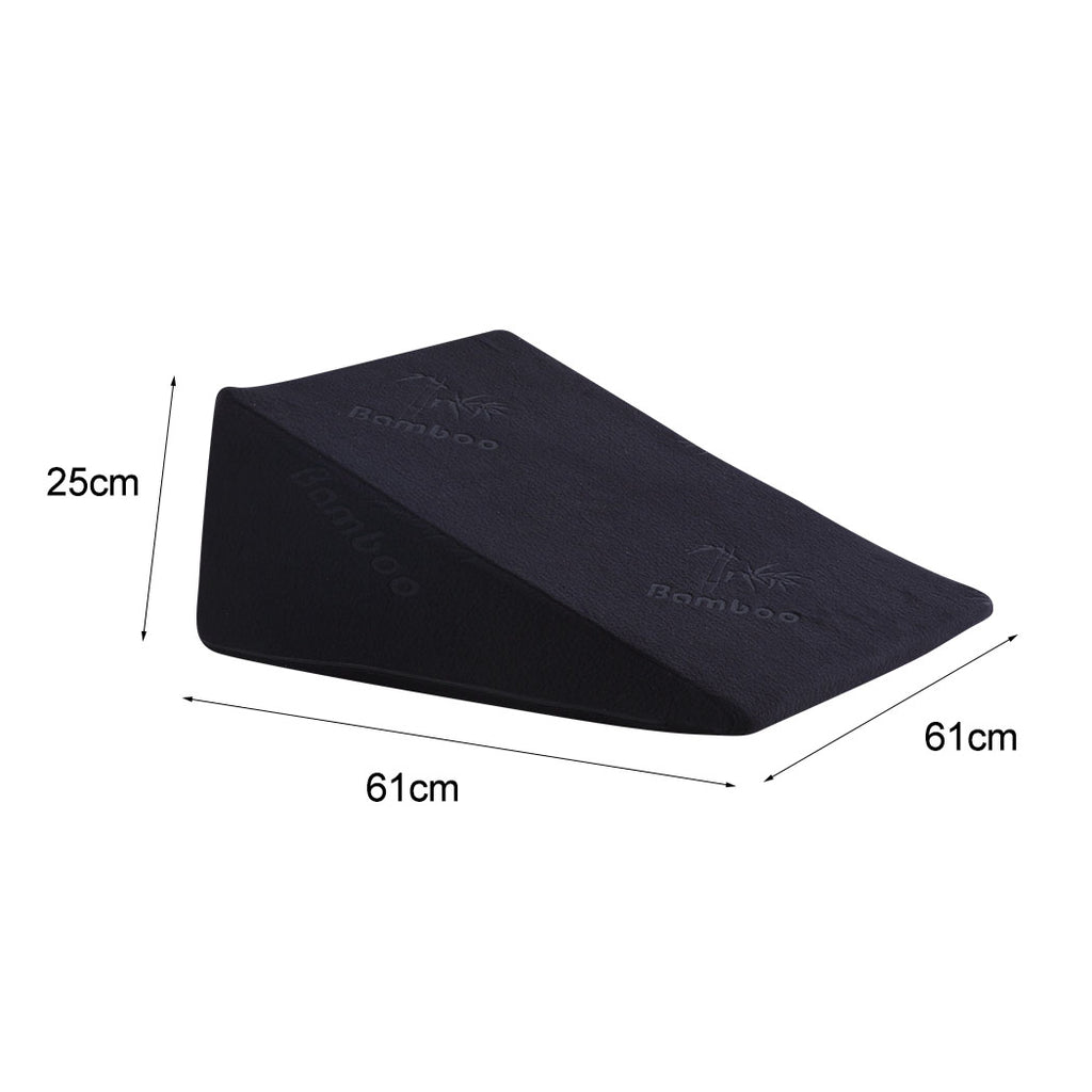 Cool Gel Memory Foam Bed Wedge Pillow Black 25-1954802699014901762
