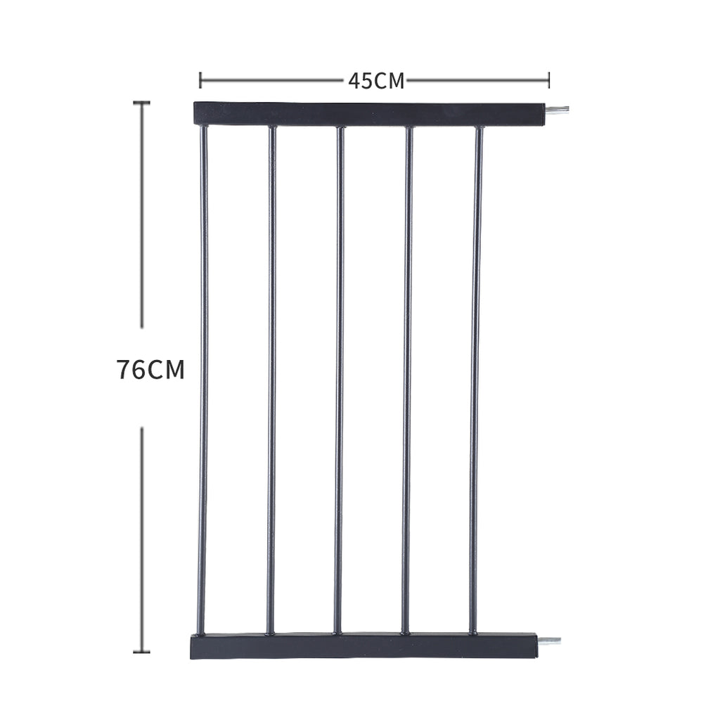Levede Baby Safety Gate Adjustable Pet Black 45cm Extension-1954802908604272642