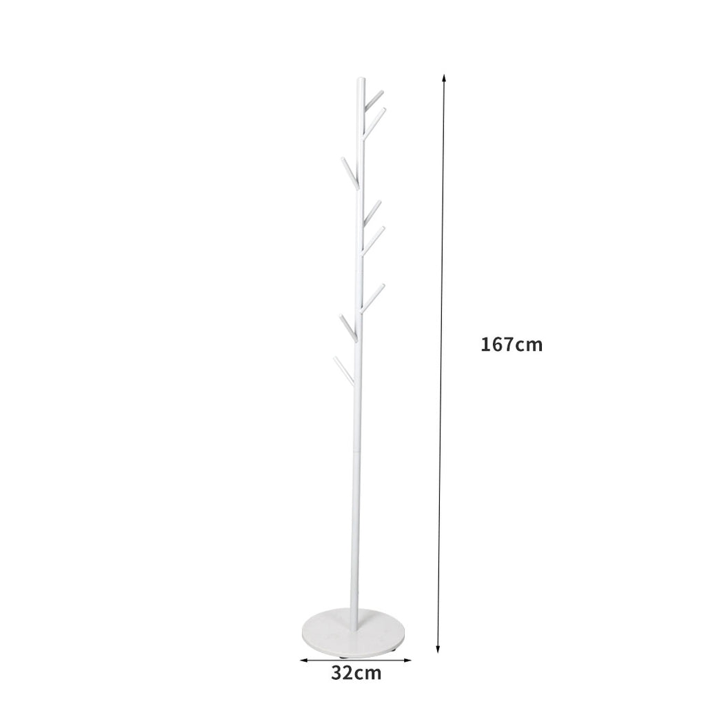 Levede Coat Rack Hat Clothes Stand Hanger White-1954803010232258562