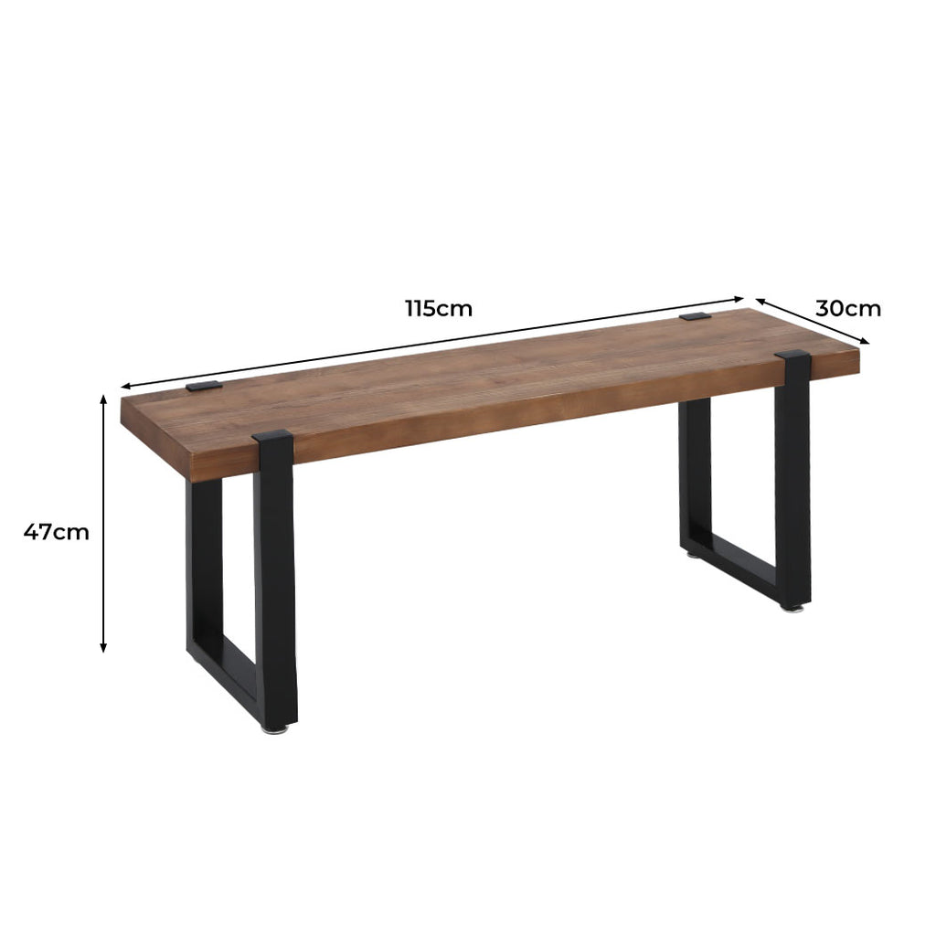 Levede 2x Dining Bench Chairs Wooden 115cm-1954802981413195778