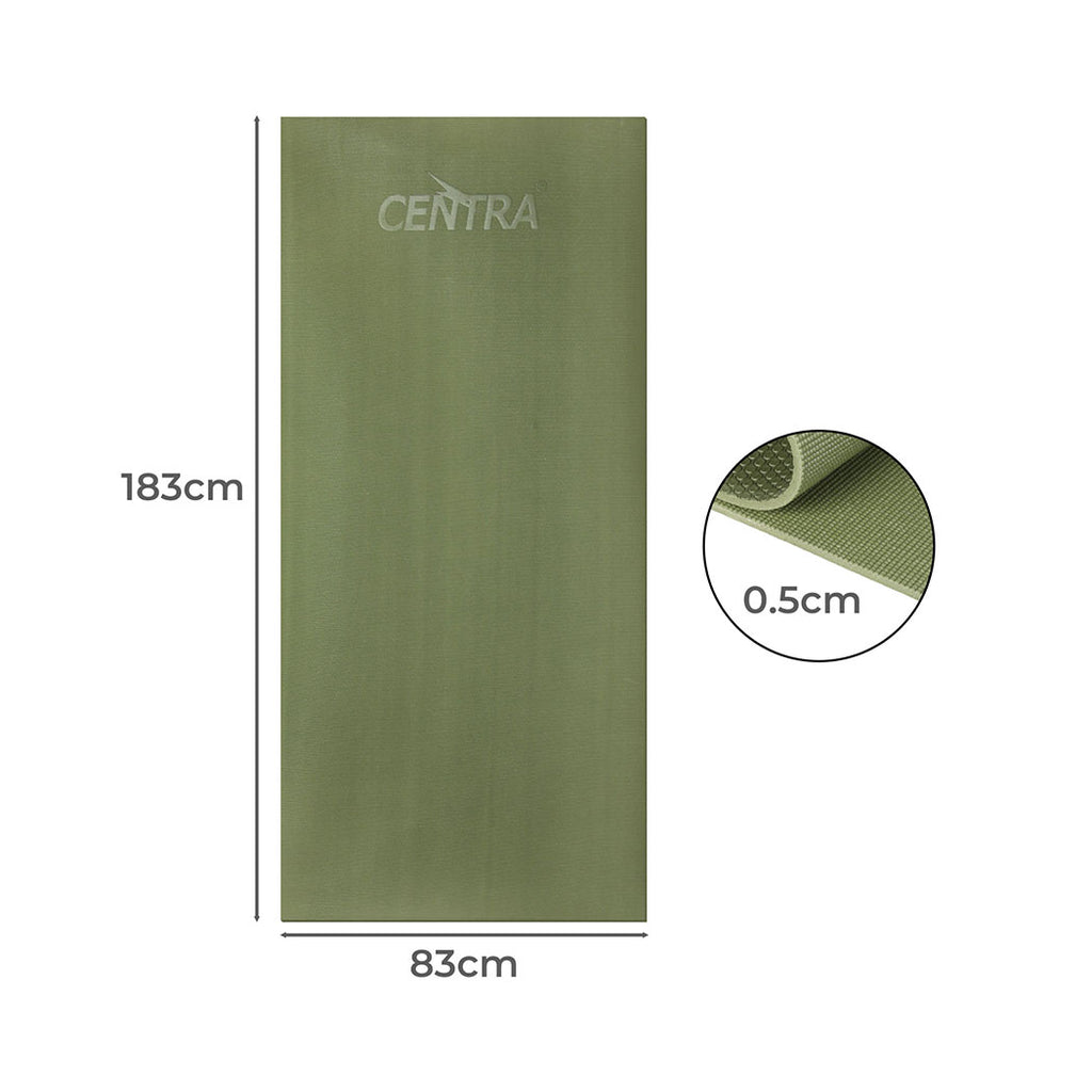 Centra Yoga Mat Non Slip 5mm Exercise Green-1954802335993696258