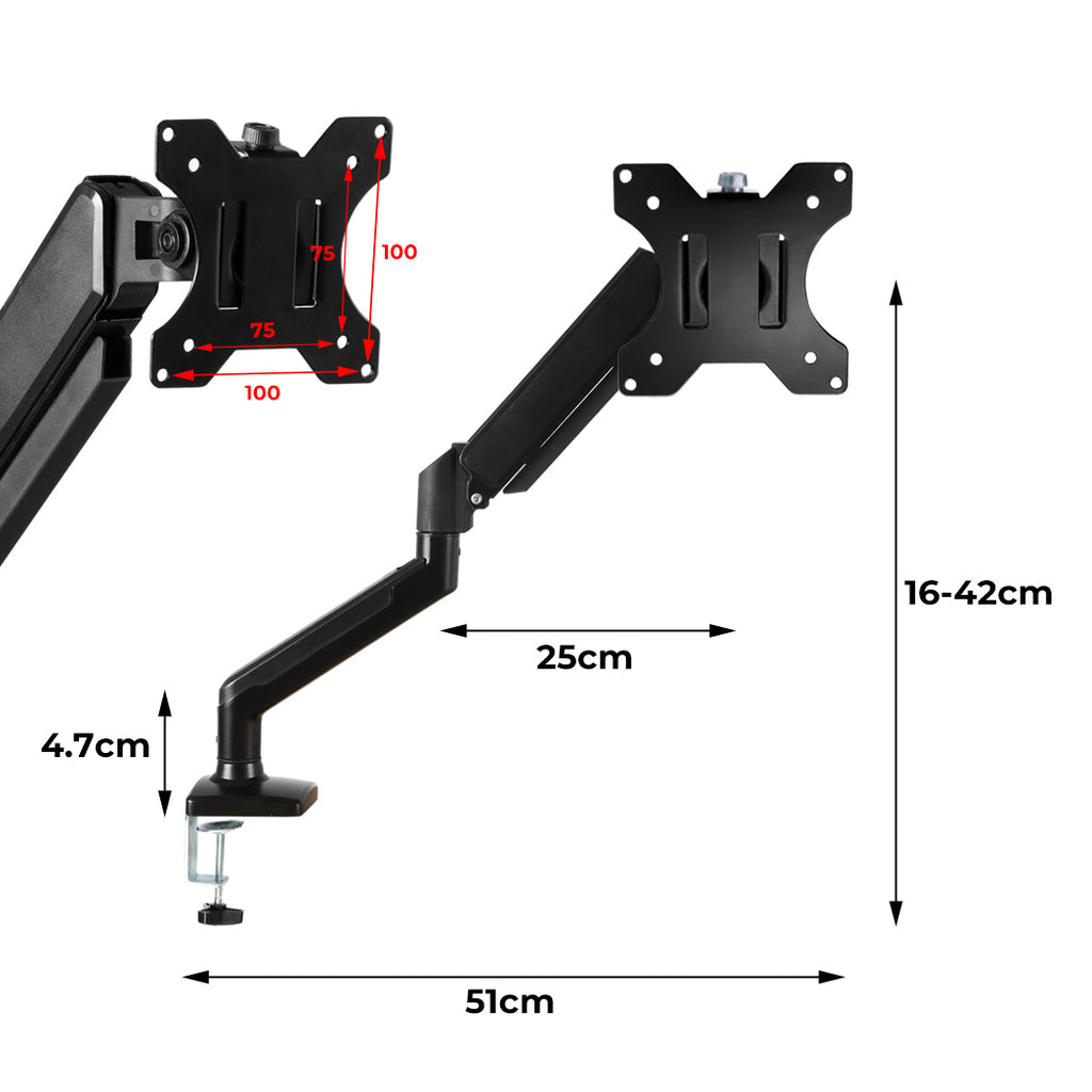Traderight Monitor Stand Single Arm for 13