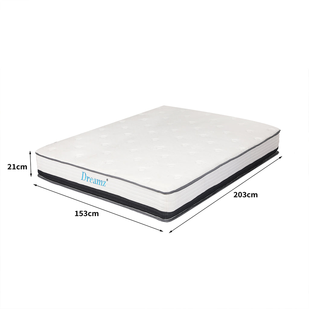 Dreamz Pocket Spring Mattress HD Foam Queen-1954802852920692738