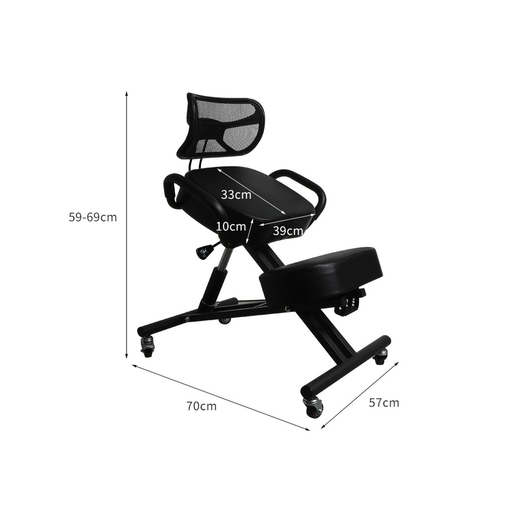 Levede Kneeling Chair Office Ergonomic Black-1954803011045953538