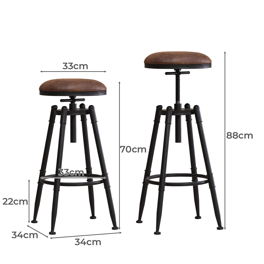 Levede 2x Industrial Bar Stools Kitchen-1954802949054140418