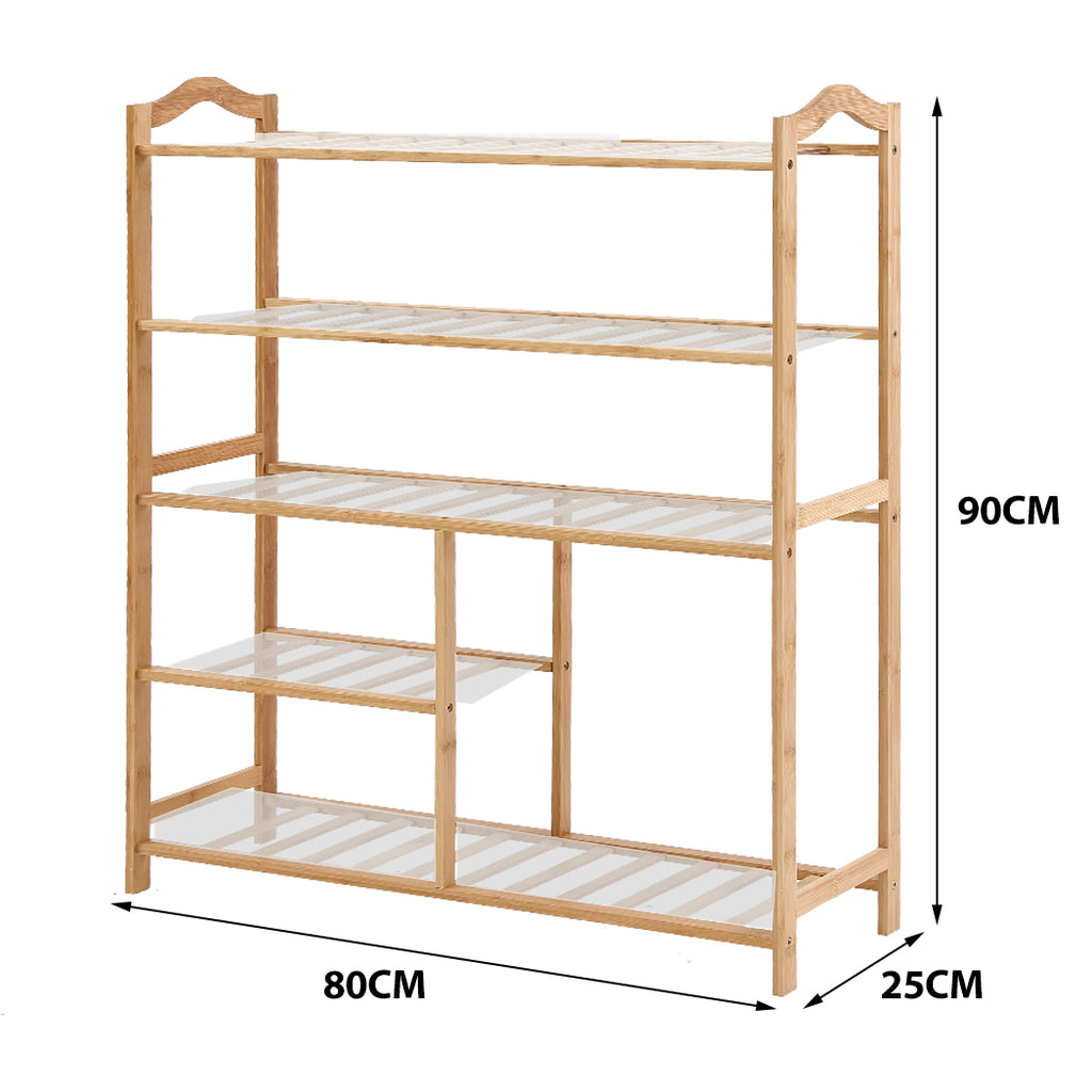 Levede Bamboo Shoe Rack Storage Wooden-1954802689703546882