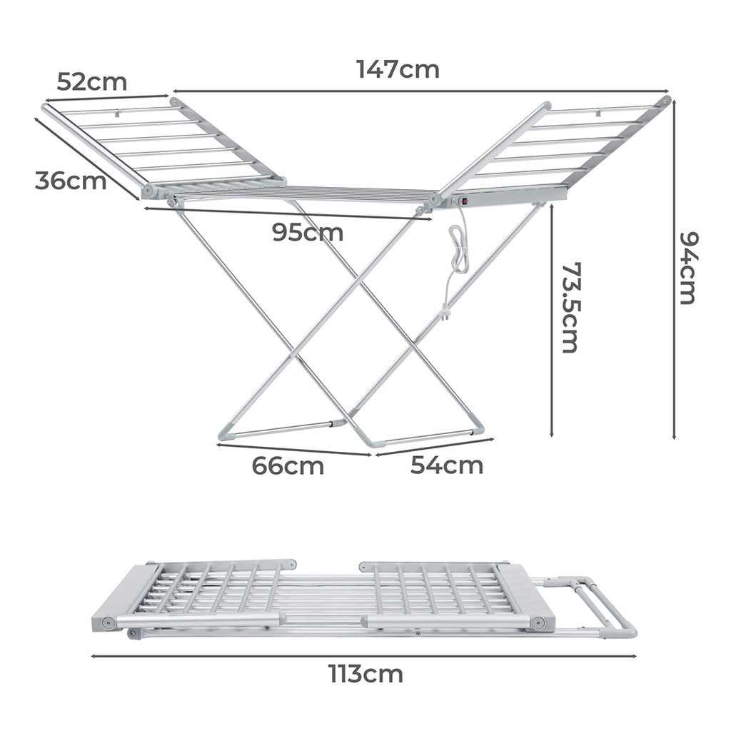 Levede Dryer Electric Heated Rack Airer Folding-1954802380826611714