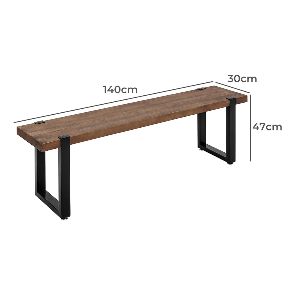 Levede 2x Dining Bench Chairs Wooden 140cm-1954802981601939458