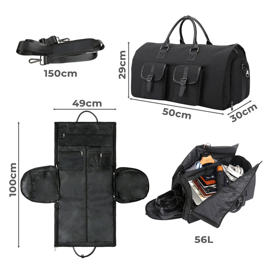 Slimbridge Carry On Garment Bag 2 In 1 Suit Bag-1954802445968347138