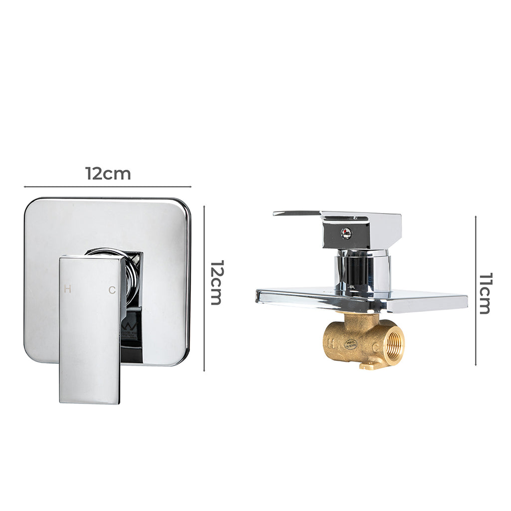 Dutxa Brass Shower Mixer Tap Cold Hot Charcoal-1954802751632445442