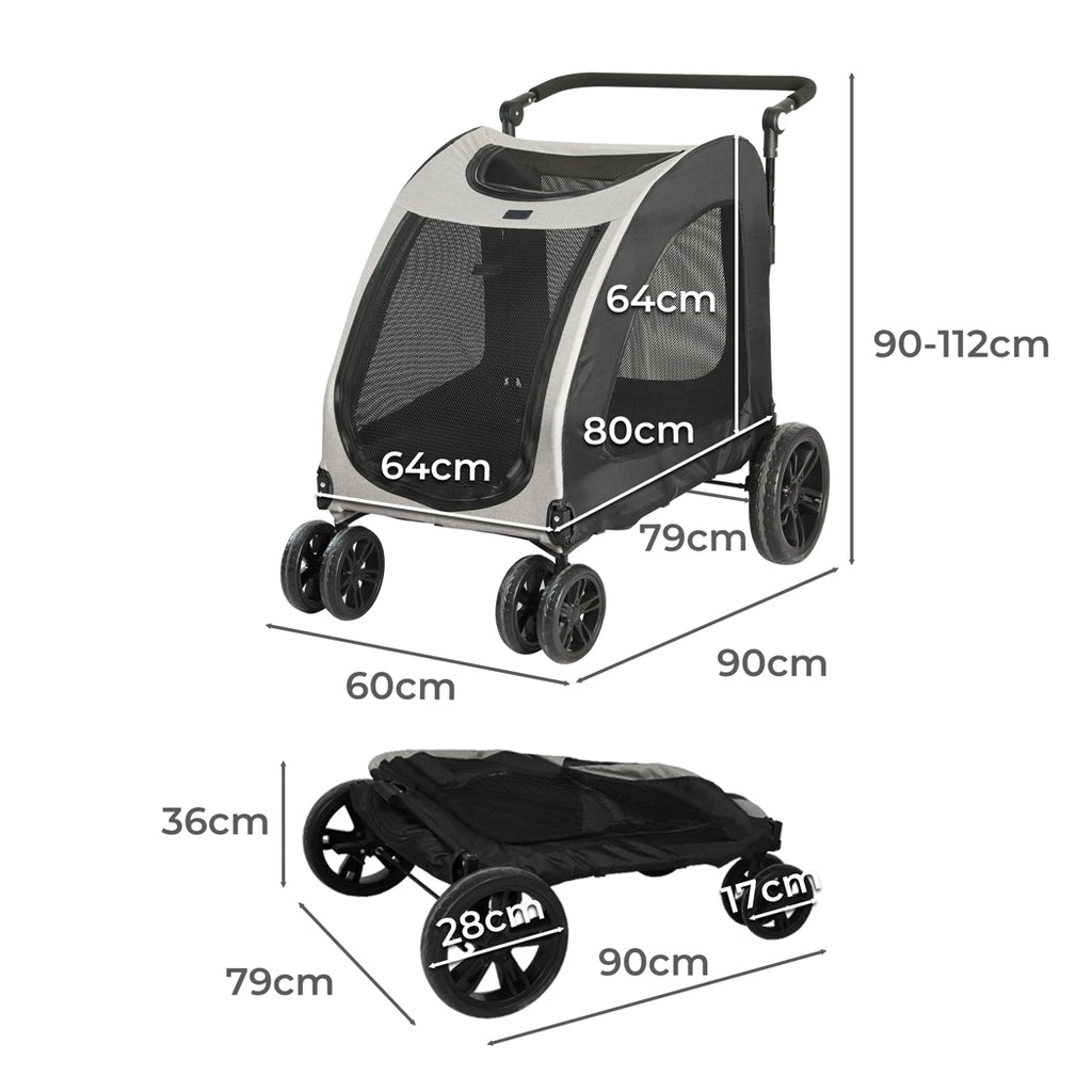 PaWz Pet Dog Stroller Pram Carrier Cat-1954802607629406210