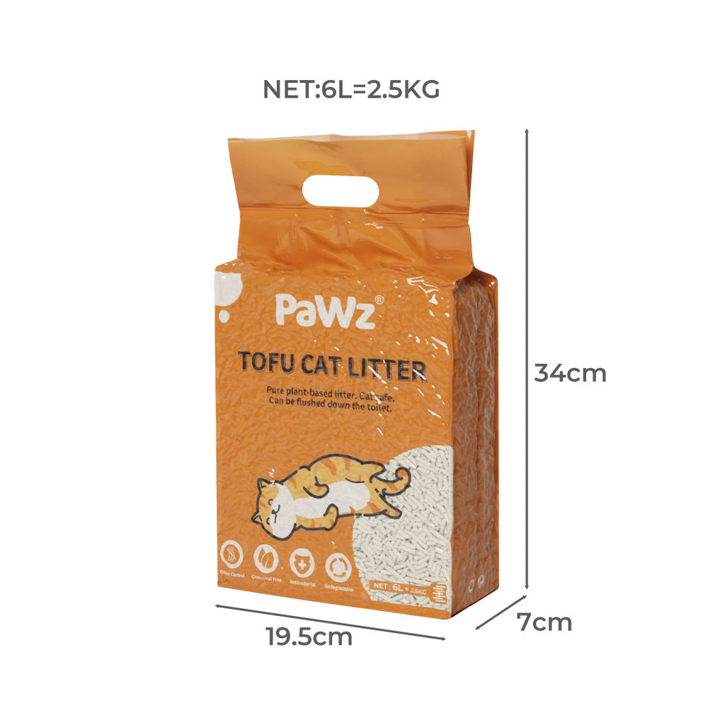 PaWz 2.5kg Tofu Cat Litter Clumping Natural x1-1954802393992531970