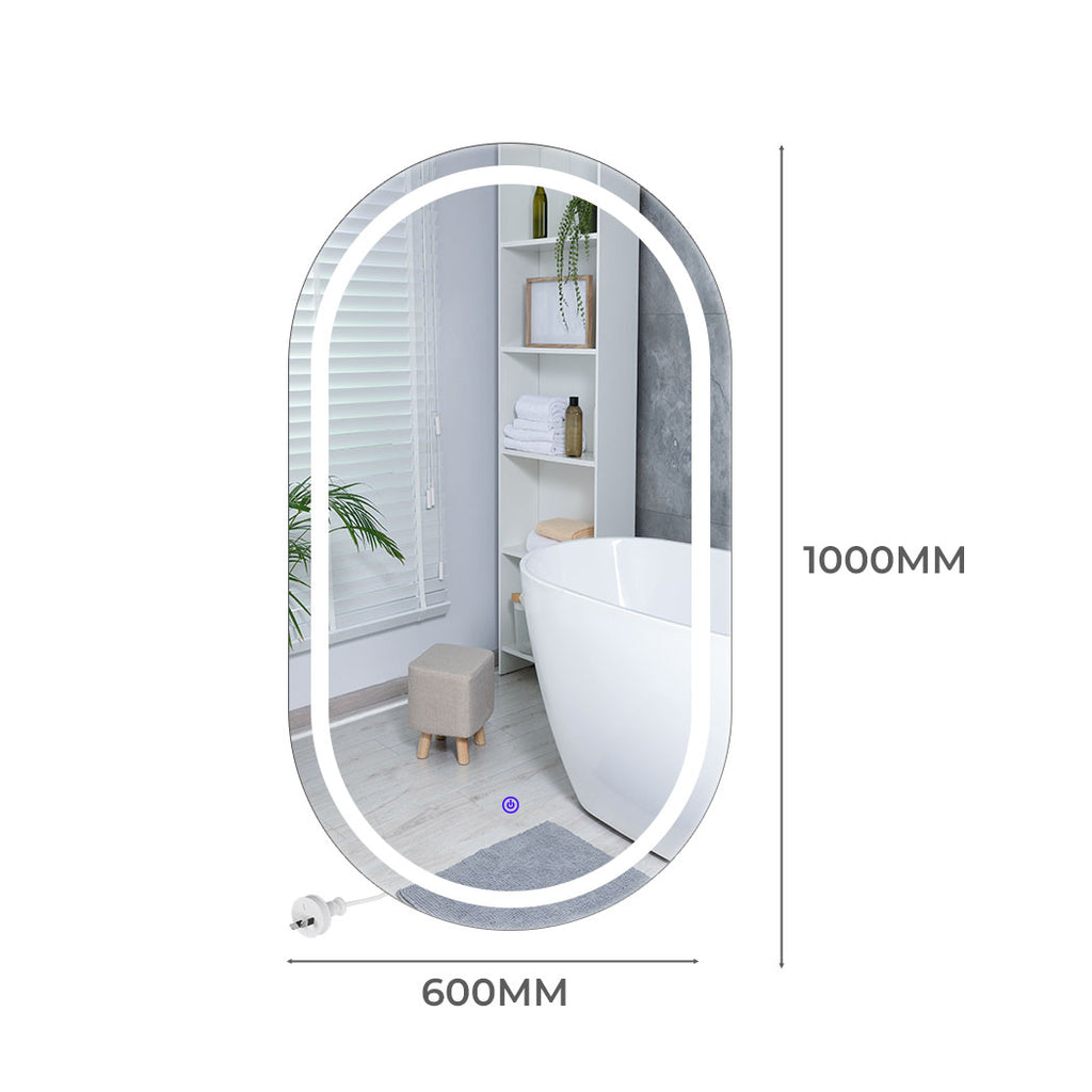 EMITTO LED Wall Mirror Oval Anti-fog 60x100cm-1954803005723381762