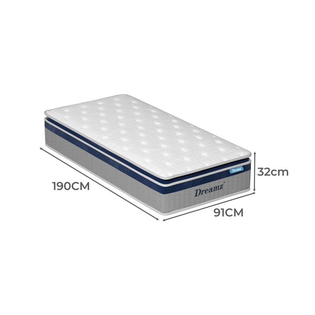 DreamZ Spring Mattress Pillow Top All Sizes 32CM-1954802368994480130