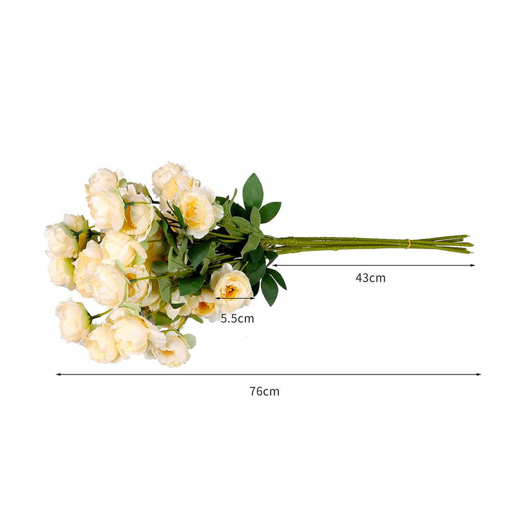Lambu Artificial Flowers Silk Roses Yellow-1954802596778741762