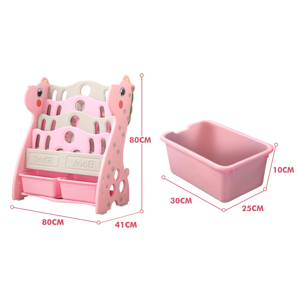 BoPeep Kids Bookshelf Bookcase Magazine Pink-1954802946273316866