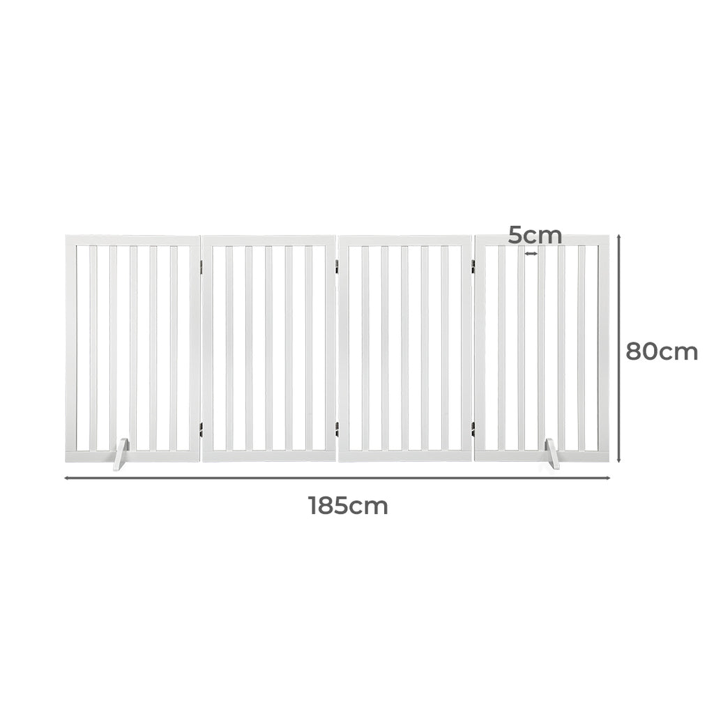 PaWz Wooden Pet Gate Dog Fence Safety White 800x 3MM-1954802529401442306