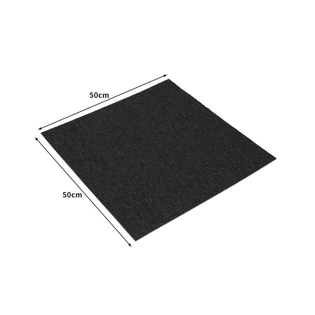 Marlow 20x Carpet Tiles 5m2 Box Heavy Black-1954802709639073794