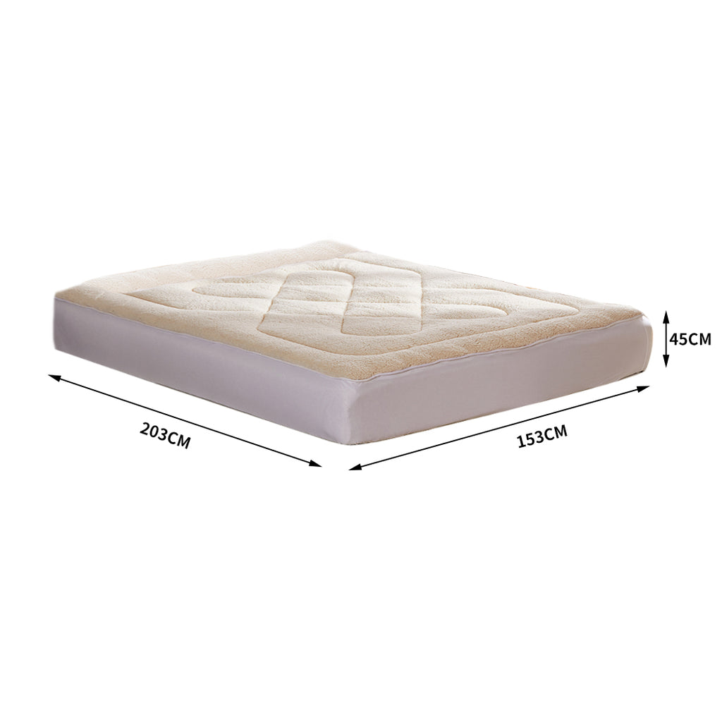 DreamZ Mattress Topper 100% Wool Underlay Queen-1954802863611973634