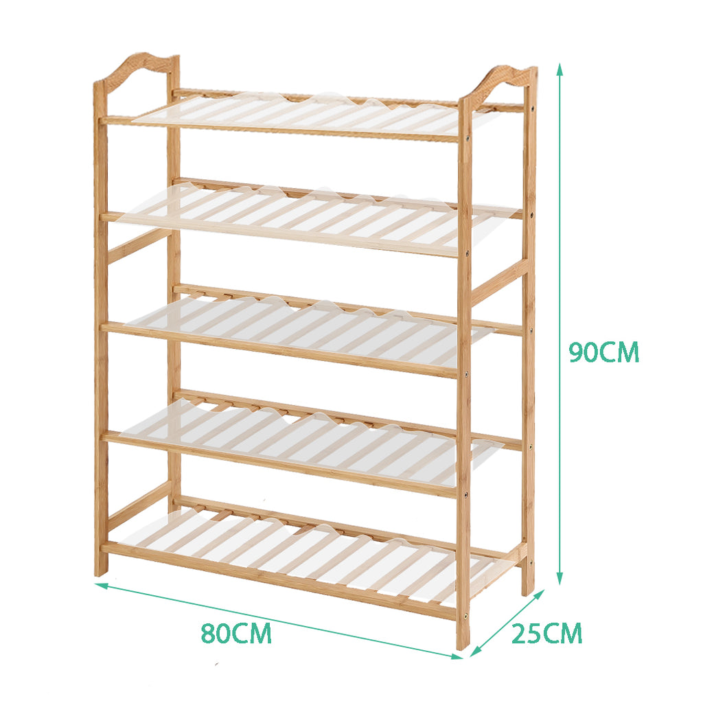 Levede Bamboo Shoe Rack Storage Wooden-1954802689107955714