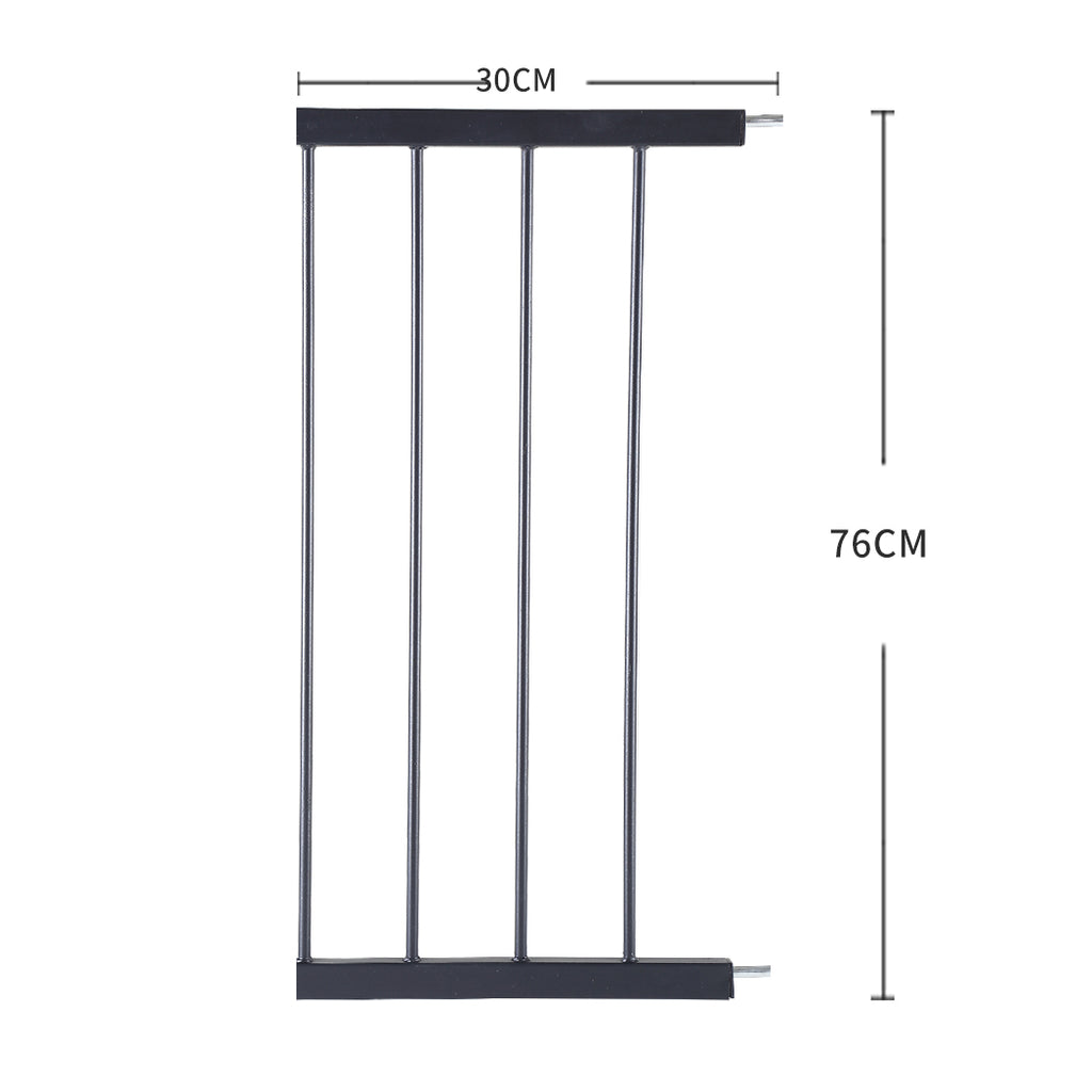 Levede Baby Safety Gate Adjustable Pet Black 30cm Extension-1954802908222590978