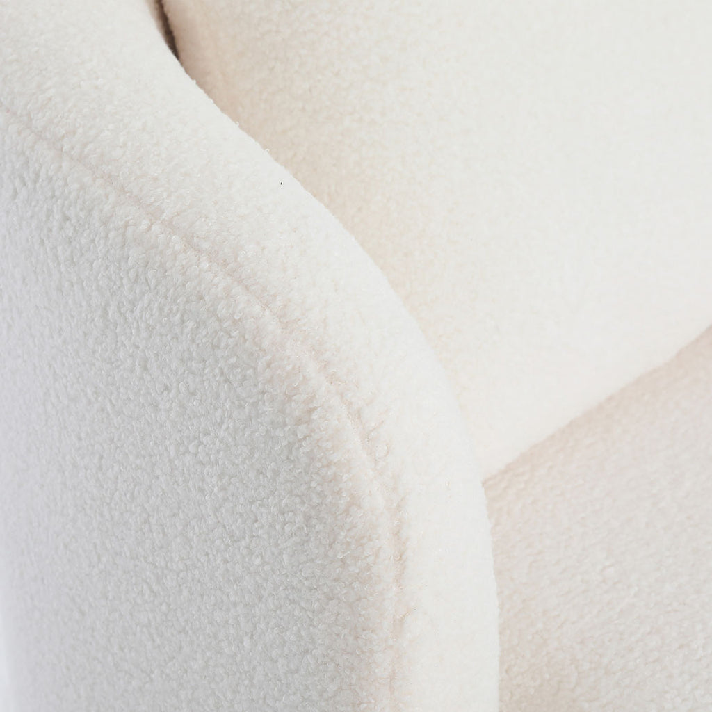 Levede Fleece Swivel Chair-1954802380256186371