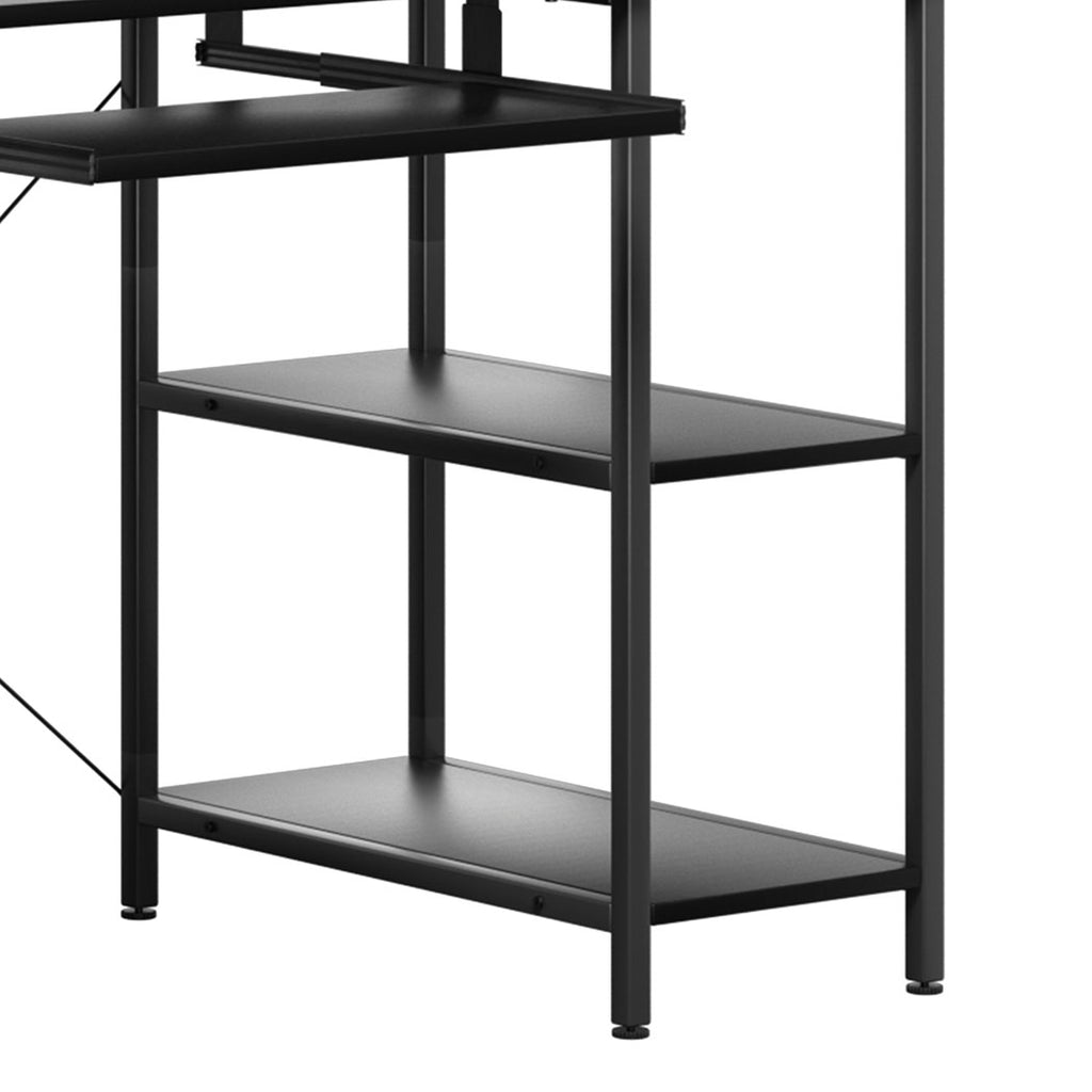 Levede Office Gaming Computer Desk Black-1954802382579830787