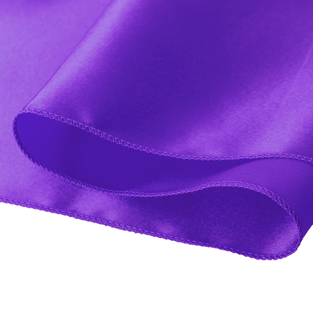 20x Table Runner Satin Chair Sashes Eggplant-1954802693256122371