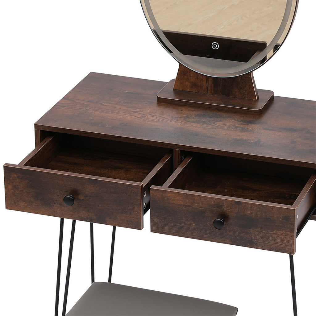 Levede Dressing Table LED Light Strip Brown-1954802443464347651
